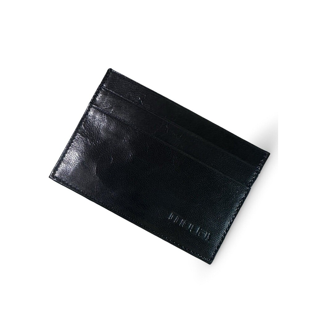 Moda Spana New Minimalist Leather Card/Cash Wallet black 4x3
